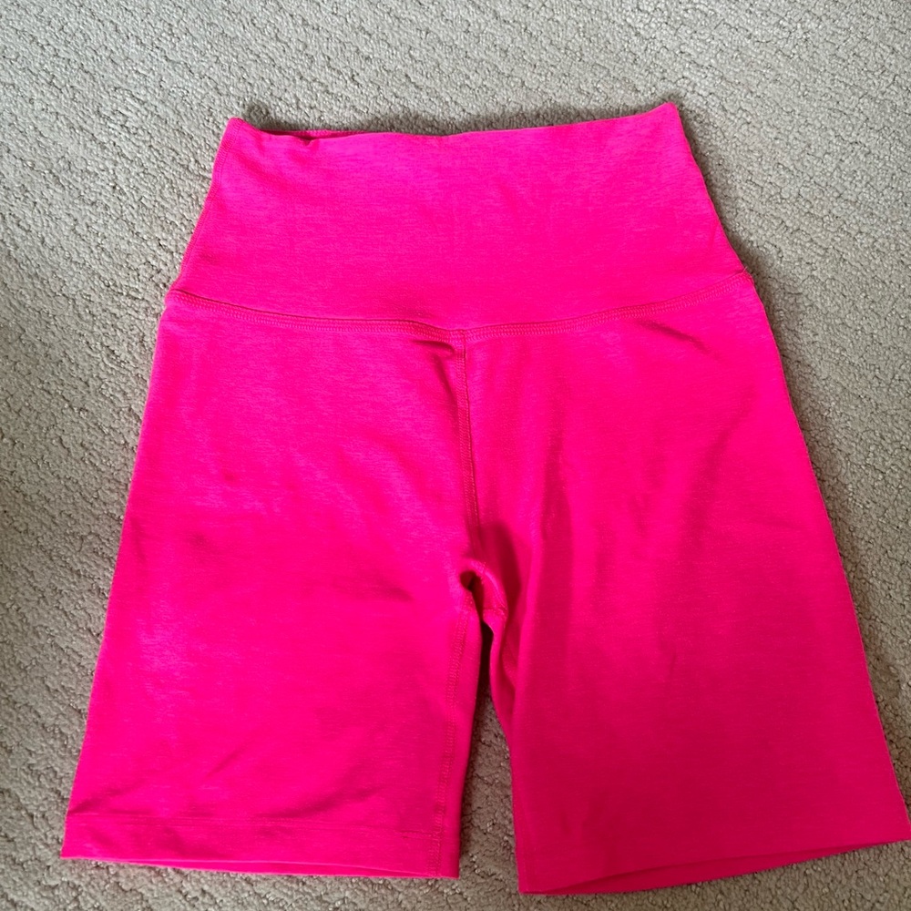Beyond Yoga Bright Pink Bike Shorts
